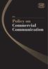 Section Name. Policy on Commercial Communication