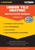 UNDER TILE HEATING INSTALLATION MANUAL FEBRUARY 2016