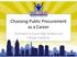 Choosing Public Procurement as a Career. Outreach to Local High School and College Students