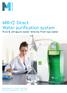 Direct Water purification system Pure & ultrapure water directly from tap water