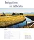 Irrigation in Alberta