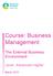 Course: Business Management