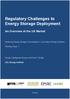 Regulatory Challenges to Energy Storage Deployment