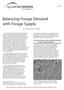 Balancing Forage Demand with Forage Supply