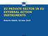 EU PRIVATE SECTOR IN EU EXTERNAL ACTION INSTRUMENTS. Roberto Ridolfi, 18 June 2015