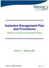 Asbestos Management Plan and Procedures