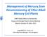 Management of Mercury from Decommisioning of Chlor-Alkali Mercury Cell Plants