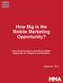 How Big is the Mobile Marketing Opportunity? Using Empirical data to quantify the Mobile Opportunity for Publishers and Marketers