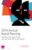 2014 Annual Brand Planning