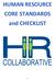 HUMAN RESOURCE CORE STANDARDS and CHECKLIST