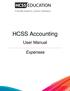 HCSS Accounting. User Manual. Expenses