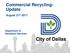 Commercial Recycling- Update
