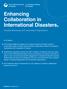 Enhancing Collaboration in International Disasters.