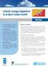 Climate change adaptation to protect human health