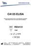 CA125 ELISA. Enzyme Immunoassay for the in-vitro-diagnostic quantitative determination of CA 125 in human serum and plasma. 12x8