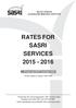 RATES FOR SASRI SERVICES