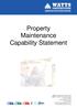 Property Maintenance Capability Statement