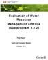 Evaluation of Water Resource Management and Use (Sub-program 1.2.2)