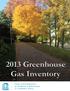 The University of North Carolina at Chapel Hill 2013 Greenhouse Gas Inventory 1