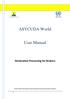 ASYCUDA World. User Manual