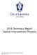 2016 Summary Report Capital Improvement Projects