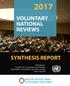 Synthesis of Voluntary National Reviews 2017