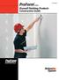 ProForm BRAND. Drywall Finishing Products Construction Guide /NGC