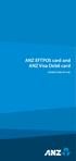 ANZ EFTPOS card and ANZ Visa Debit card CONDITIONS OF USE