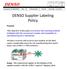 DENSO Supplier Labeling Policy