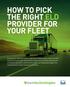 HOW TO PICK THE RIGHT ELD PROVIDER FOR YOUR FLEET