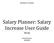 Salary Planner: Salary Increase User Guide