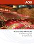 ACOUSTICAL SOLUTIONS for Performing Arts & Auditoriums. v2.3
