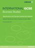 Specification and Sample Assessment Material. Edexcel International GCSE in Business Studies (4BS0)