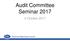 Audit Committee Seminar October 2017