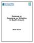 Guidance for Assessing and Mitigating Air Quality Impacts