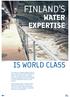 FINLAND S WATER EXPERTISE IS WORLD CLASS