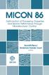 MiCon 86: OPTIMIZATION OF PROCESSING, PROPERTIES, AND SERVICE PERFORMANCE THROUGH MICROSTRUCTURAL CONTROL