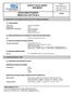 SAFETY DATA SHEET Revised edition no : 0 SDS/MSDS Date : 18 / 5 / 2012