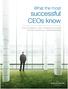 What the most. successful. CEOs know SHAPE FINANCIAL PERFORMANCE
