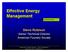 Effective Energy Management