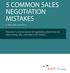 5 COMMON SALES NEGOTIATION MISTAKES