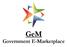 GeM Government E-Marketplace