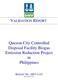 VALIDATION REPORT. Quezon City Controlled Disposal Facility Biogas Emission Reduction Project in Philippines REPORT NO REVISION NO.