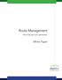 Route Management. White Paper. More than just route optimization.