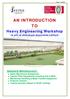 AN INTRODUCTION TO. Heavy Engineering Workshop. (A unit of Jaiprakash Associates Limited)