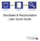 Stocktake & Reconciliation User Quick Guide