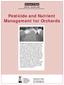 Pesticide and Nutrient Management for Orchards