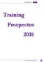 Training Prospectus 2018