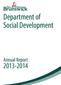 Department of Social Development. Annual Report