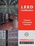 LEED. Certification. Polished & Processed Concrete